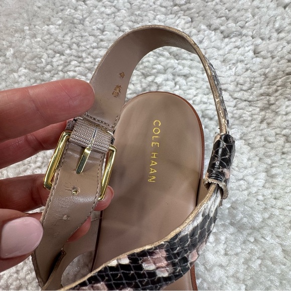 Cole Haan Findra Sandals in Tan Python Snakeskin Size 9B US - Picture 4 of 9